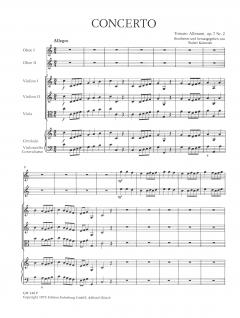 Concerto à cinque C-Dur op. 7/2 von Tomaso Albinoni für 2 Oboen und Streichorchester im Alle Noten Shop kaufen