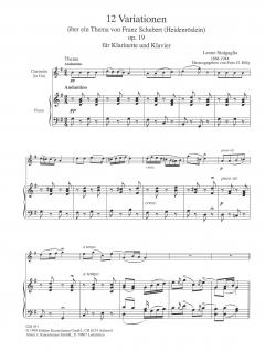 12 Variationen über ein Thema von Schubert von Leone Sinigaglia für Klarinette und Klavier (Höly) im Alle Noten Shop kaufen