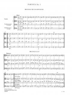 Partiten und Tänze für Blechbläserquartett (Claude Gervaise) 