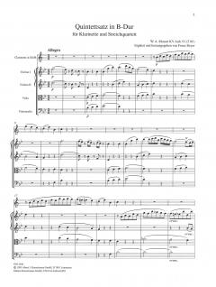 Quintensatz B-dur KV Anhang 91 (W.A. Mozart) 