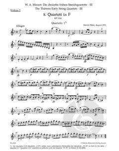 Die 13 frühen Streichquartette 3 von Wolfgang Amadeus Mozart im Alle Noten Shop kaufen (Stimmensatz)