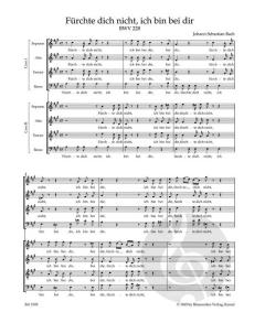 Fürchte dich nicht, ich bin bei dir BWV 228 (J.S. Bach) 