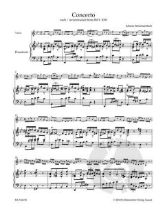 Konzert g-Moll von Johann Sebastian Bach für Violine, Streicher und Basso continuo - Rekonstruktion nach BWV 1056 im Alle Noten Shop kaufen
