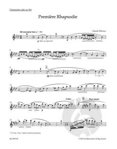 Première Rhapsodie von Claude Debussy für Klarinette in B und Klavier im Alle Noten Shop kaufen