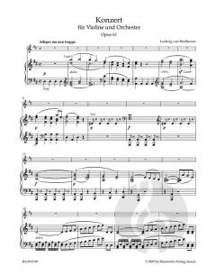 Konzert D-Dur op. 61 von Ludwig van Beethoven für Violine und Orchester im Alle Noten Shop kaufen