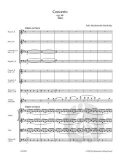 Konzert e-Moll op. 64 für Violine und Orchester von Felix Mendelssohn Bartholdy (Download) 