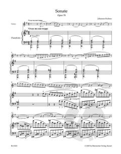 Sonate für Violine und Klavier G-Dur op. 78 von Johannes Brahms (Download) 