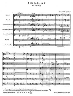 Serenade Nacht Musique für Bläser KV 388 (384a) (Wolfgang Amadeus Mozart) 