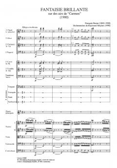 Fantaisie Brilliante aus Carmen von Francois Borne für Flöte und Orchester (Bizet) im Alle Noten Shop kaufen (Partitur)