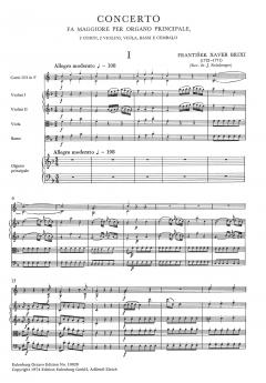 Konzert für Orgel F-Dur von Franz Xaver Brixi für Orgel, 2 Hörner, Streicher und Cembalo im Alle Noten Shop kaufen (Partitur)
