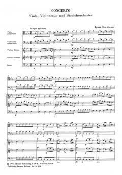 Konzert für Viola und Violoncello von Ignaz Holzbauer 