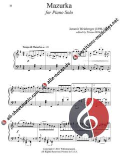 Piano Miniatures von Jaromír Weinberger 