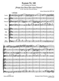 Bringet dem Herrn Ehre seines Namens von Johann Sebastian Bach 