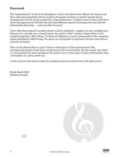11 Duets for Beginners von Matthias Petzold 