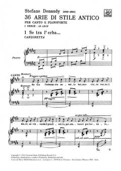 36 Arie Di Stile Antico Serie 1 von Stefano Donaudy 