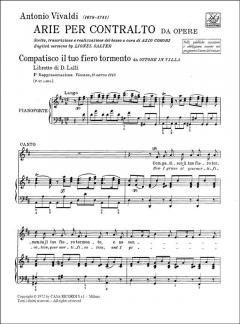 Arias For Contralto Or Mezzo Soprano Arie Da Opere Voice Piano von Antonio Vivaldi 