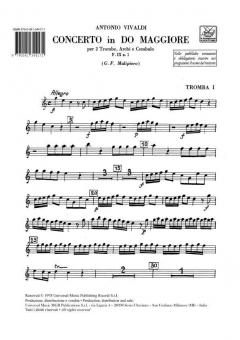 Concerto C Major 2 Trumpets Strings Continuo RV537 Parts Fix#1 T97 (Antonio Vivaldi) 