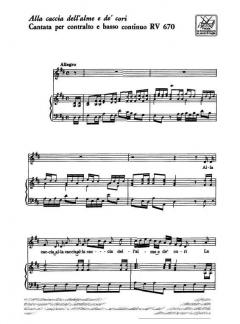Cantate per Contralto Critical Edition Voice Piano Cantatas von Antonio Vivaldi 