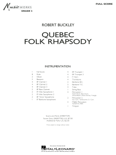 Quebec Folk Rhapsody von Robert Buckley (Download) 