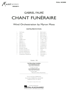 Chant Funeraire von Gabriel Fauré 