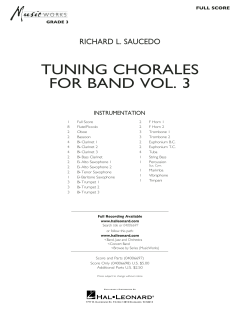 Tuning Chorales for Vol. 3 von Richard L. Saucedo (Download) 