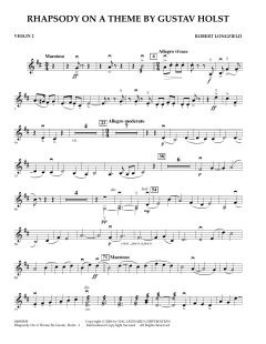 Rhapsody On a Theme by Gustav Holst von Robert Longfield (Download) 