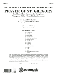 Prayer of St. Gregory von Alan Hovhaness (Download) 