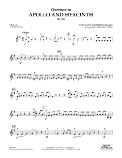 Overture to Apollo and Hyacinth von Wolfgang Amadeus Mozart (Download) 