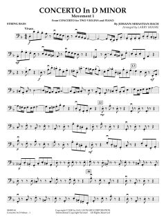 Concerto in D Minor (1st Movement) von Johann Sebastian Bach (Download) 
