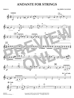 Andante for Strings von John Cacavas (Download) 
