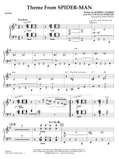 Theme from Spider-Man (TV Theme) von Paul Francis Webster (Download) 