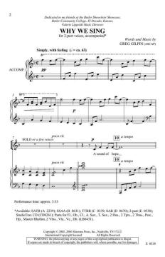 Why We Sing von Greg Gilpin (Download) 
