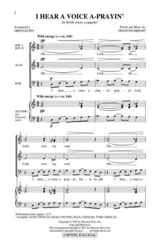 I Hear A Voice A-Prayin' (Houston Bright) 