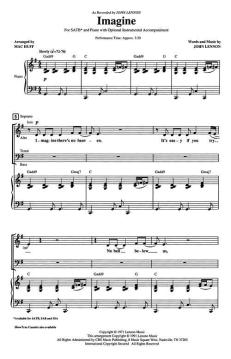 Imagine (With Optional Instrumental Accompaniment) (John Lennon) 