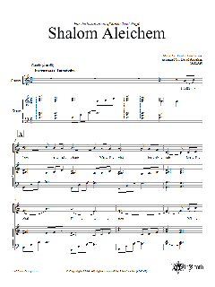 Shalom Aleichem von Lisa Levine (Download) 