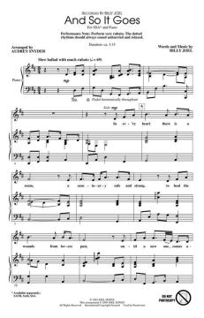 And So It Goes (Billy Joel) 