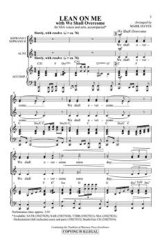 Lean On Me (With We Shall Overcome) (Pete Seeger) 