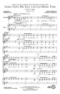 Lord, Give Me Just A Little More Time (Albert E. Brumley) 