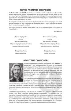 Sing Gently von Eric Whitacre 
