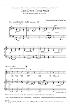 Take Down These Walls von Brian Tate (Download) 