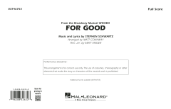 For Good von Stephen Schwartz (Download) 