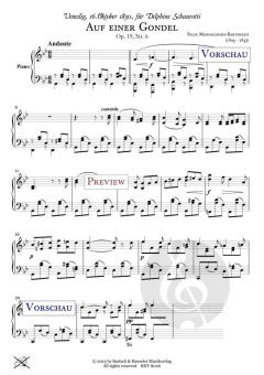 Auf einer Gondel op. 19, Nr. 6 von Felix Mendelssohn Bartholdy 