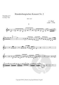 Brandenburgisches Konzert Nr. 2 F-Dur BWV 1047 von Johann Sebastian Bach 