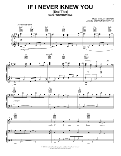 If I Never Knew You (End Title) von Alan Menken (Download) 