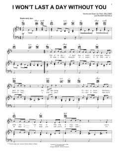 I Won't Last A Day Without You von Paul Williams (Download) 