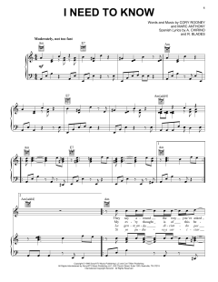 I Need To Know von Marc Anthony (Download) 