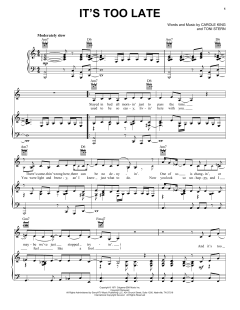 It's Too Late von Carole King (Download) 