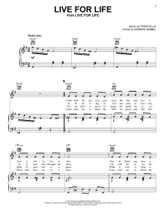 Live For Life von Francis Lai (Download) 