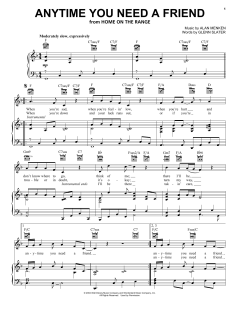 Anytime You Need A Friend von Alan Menken (Download) 