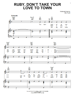 Ruby, Don't Take Your Love To Town von Kenny Rogers (Download) 